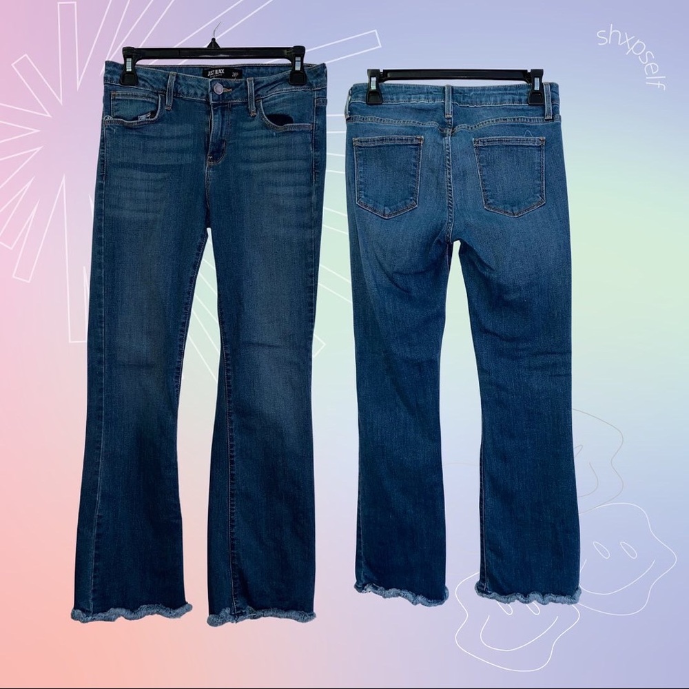 Just Black Denim Mid Rise Flare Jeans